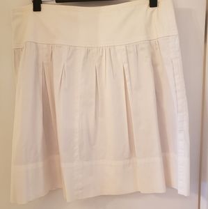 BCBG Maxazria White Pleated Skirt